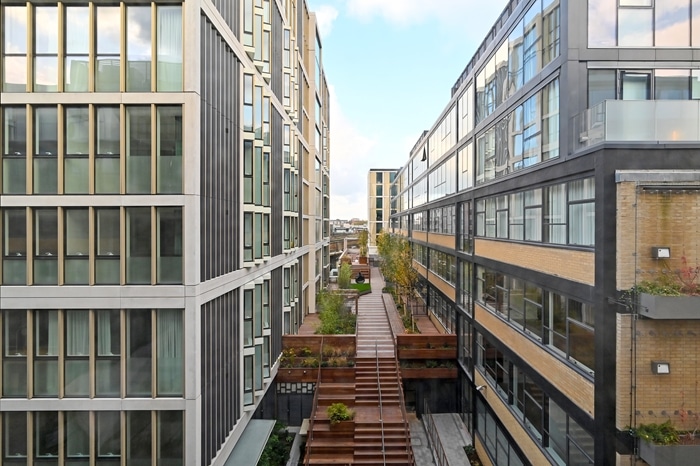 row of properties in east london