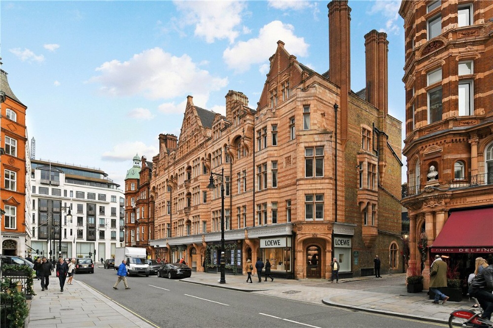 Mount Street in Mayfair, a Grade II listed Victorian terrace with boutique shopfronts